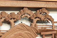 感慨深い情景を細やかに表現した深彫り彫刻欄間 EZ1851ab 在庫(a:1 b:1)枚