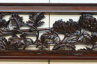 菊の花を艶やかに美しく描いた彫刻欄間 EZ1964 在庫1枚