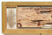 左右の葉型の霞装飾が流木板を引き立てる欄間 EZ1989 在庫1枚