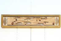 左右の葉型の霞装飾が流木板を引き立てる欄間 EZ1989 在庫1枚