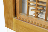 左右の葉型の霞装飾が流木板を引き立てる欄間 EZ1989 在庫1枚