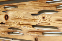 左右の葉型の霞装飾が流木板を引き立てる欄間 EZ1989 在庫1枚