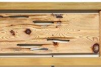 左右の葉型の霞装飾が流木板を引き立てる欄間 EZ1989 在庫1枚