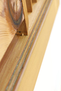 左右の葉型の霞装飾が流木板を引き立てる欄間 EZ1989 在庫1枚