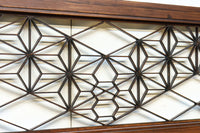 麻の葉の帯模様を施した幾何学組子の欄間 EZ1996ab 在庫(a:0 b:1)枚