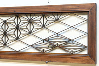 麻の葉の帯模様を施した幾何学組子の欄間 EZ1996ab 在庫(a:0 b:1)枚