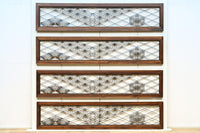 麻の葉の帯模様を施した幾何学組子の欄間 EZ1996ab 在庫(a:0 b:1)枚