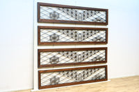 麻の葉の帯模様を施した幾何学組子の欄間 EZ1996ab 在庫(a:0 b:1)枚