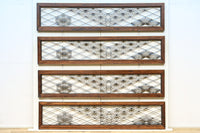 麻の葉の帯模様を施した幾何学組子の欄間 EZ1996ab 在庫(a:0 b:1)枚