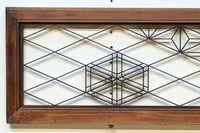 麻の葉の帯模様を施した幾何学組子の欄間 EZ1996ab 在庫(a:0 b:1)枚