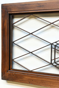 麻の葉の帯模様を施した幾何学組子の欄間 EZ1996ab 在庫(a:0 b:1)枚