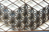 桜組子と麻の葉組子を上品に織り交ぜた組子欄間 EZ1999ab 在庫(a:0 b:1)枚