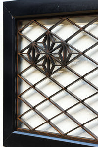 桜組子と麻の葉組子を上品に織り交ぜた組子欄間 EZ1999ab 在庫(a:0 b:1)枚