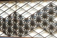 桜組子と麻の葉組子を上品に織り交ぜた組子欄間 EZ1999ab 在庫(a:0 b:1)枚