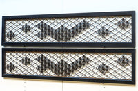 桜組子と麻の葉組子を上品に織り交ぜた組子欄間 EZ1999ab 在庫(a:0 b:1)枚