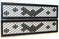 桜組子と麻の葉組子を上品に織り交ぜた組子欄間 EZ1999ab 在庫(a:0 b:1)枚