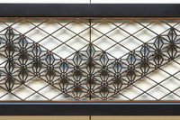 桜組子と麻の葉組子を上品に織り交ぜた組子欄間 EZ1999ab 在庫(a:0 b:1)枚