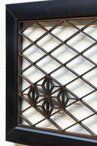 桜組子と麻の葉組子を上品に織り交ぜた組子欄間 EZ1999ab 在庫(a:0 b:1)枚