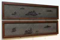 稀少珍品青波海一面組子 風情ある風景が浮かぶ欄間 EZ2000ab 在庫(a:0 b:1)枚