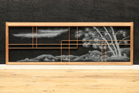 風景が幻想的に浮かぶガラス入り小型欄間 EZ2021abcd 在庫(a:1 b:1 c: 0 d:0)枚