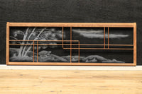 風景が幻想的に浮かぶガラス入り小型欄間 EZ2021abcd 在庫(a:1 b:1 c: 0 d:0)枚