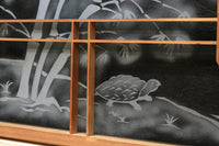 風景が幻想的に浮かぶガラス入り小型欄間 EZ2021abcd 在庫(a:1 b:1 c: 0 d:0)枚