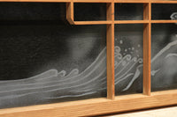 風景が幻想的に浮かぶガラス入り小型欄間 EZ2021abcd 在庫(a:1 b:1 c: 0 d:0)枚