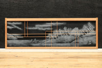 風景が幻想的に浮かぶガラス入り小型欄間 EZ2021abcd 在庫(a:1 b:1 c: 0 d:0)枚