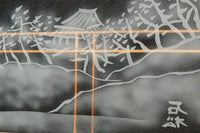 風景が幻想的に浮かぶガラス入り小型欄間 EZ2021abcd 在庫(a:1 b:1 c: 0 d:0)枚