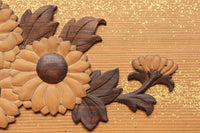 極上珍品!! 上品なお花柄が浮かぶ木地色の中型欄間 EZ2044ab 在庫(a:0 b:1)枚