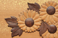 極上珍品!! 上品なお花柄が浮かぶ木地色の中型欄間 EZ2044ab 在庫(a:0 b:1)枚