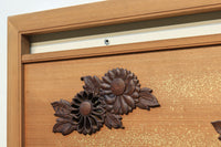 極上珍品!! 上品なお花柄が浮かぶ木地色の中型欄間 EZ2044ab 在庫(a:0 b:1)枚