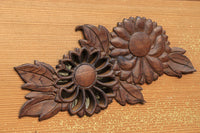 極上珍品!! 上品なお花柄が浮かぶ木地色の中型欄間 EZ2044ab 在庫(a:0 b:1)枚