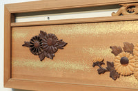 極上珍品!! 上品なお花柄が浮かぶ木地色の中型欄間 EZ2044ab 在庫(a:0 b:1)枚