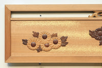 極上珍品!! 上品なお花柄が浮かぶ木地色の中型欄間 EZ2044ab 在庫(a:0 b:1)枚