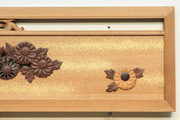 極上珍品!! 上品なお花柄が浮かぶ木地色の中型欄間 EZ2044ab 在庫(a:0 b:1)枚