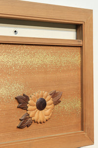 極上珍品!! 上品なお花柄が浮かぶ木地色の中型欄間 EZ2044ab 在庫(a:0 b:1)枚