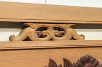 極上珍品!! 上品なお花柄が浮かぶ木地色の中型欄間 EZ2044ab 在庫(a:0 b:1)枚