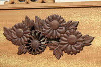 極上珍品!! 上品なお花柄が浮かぶ木地色の中型欄間 EZ2044ab 在庫(a:0 b:1)枚