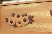 極上珍品!! 上品なお花柄が浮かぶ木地色の中型欄間 EZ2044ab 在庫(a:0 b:1)枚