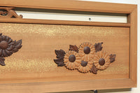 極上珍品!! 上品なお花柄が浮かぶ木地色の中型欄間 EZ2044ab 在庫(a:0 b:1)枚