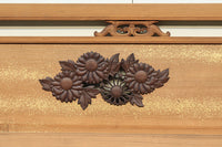 極上珍品!! 上品なお花柄が浮かぶ木地色の中型欄間 EZ2044ab 在庫(a:0 b:1)枚
