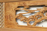 幅2145ミリ!! 七宝柄を添えた格調の高い長尺彫刻欄間 EZ2078ab 在庫(a:1 b:1)枚