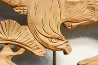 幅2145ミリ!! 七宝柄を添えた格調の高い長尺彫刻欄間 EZ2078ab 在庫(a:1 b:1)枚