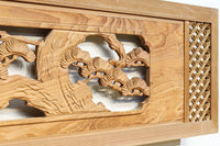 幅2145ミリ!! 七宝柄を添えた格調の高い長尺彫刻欄間 EZ2078ab 在庫(a:1 b:1)枚