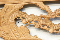 幅2145ミリ!! 七宝柄を添えた格調の高い長尺彫刻欄間 EZ2078ab 在庫(a:1 b:1)枚