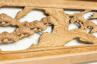 幅2145ミリ!! 七宝柄を添えた格調の高い長尺彫刻欄間 EZ2078ab 在庫(a:1 b:1)枚