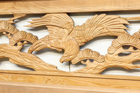 幅2145ミリ!! 七宝柄を添えた格調の高い長尺彫刻欄間 EZ2078ab 在庫(a:1 b:1)枚