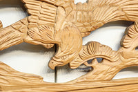 幅2145ミリ!! 七宝柄を添えた格調の高い長尺彫刻欄間 EZ2078ab 在庫(a:1 b:1)枚