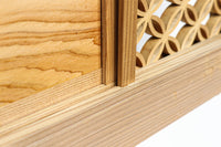 幅2145ミリ!! 七宝柄を添えた格調の高い長尺彫刻欄間 EZ2078ab 在庫(a:1 b:1)枚